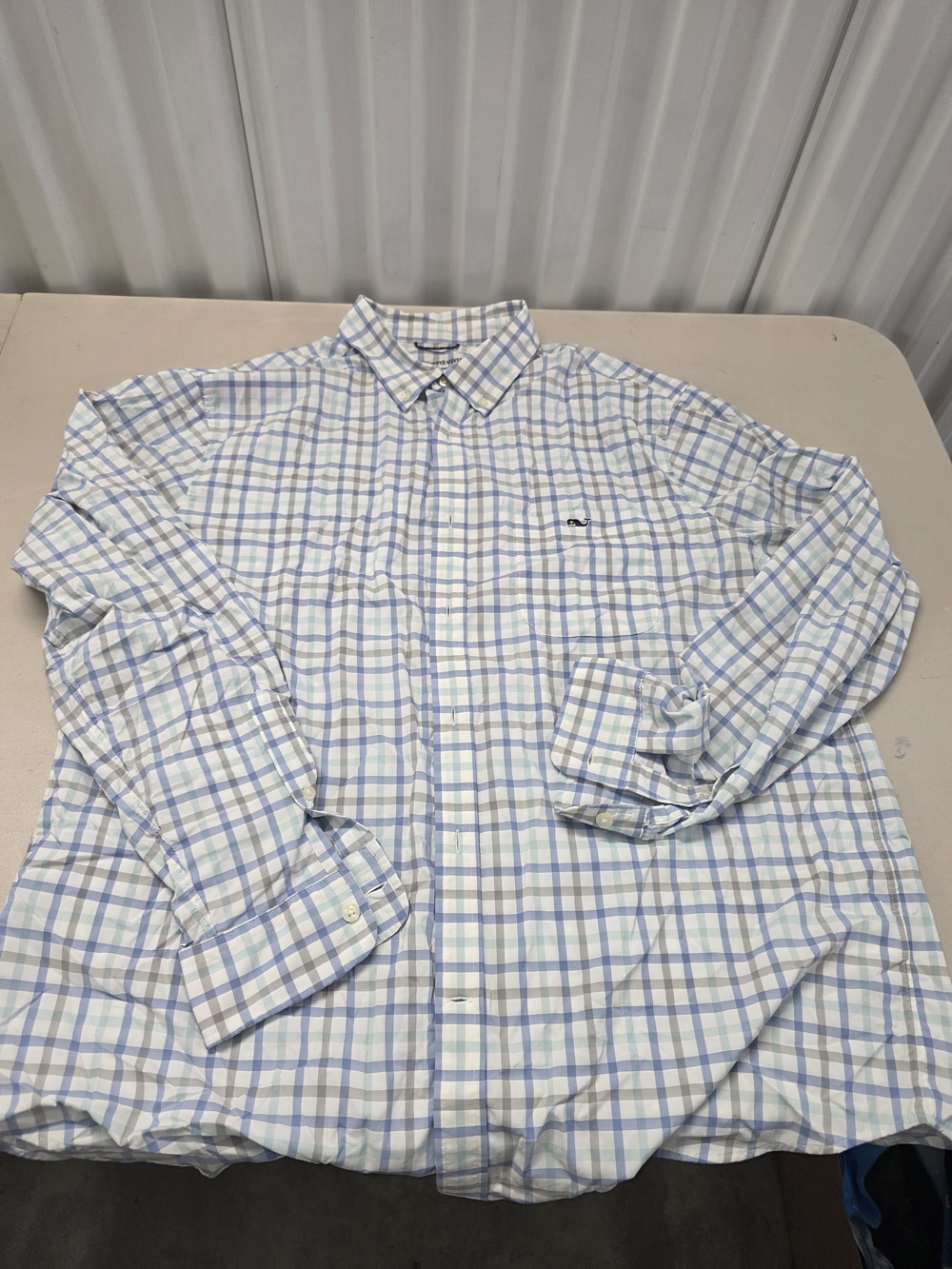 Vineyard Vines Featherweight Performance Whale Logo Button Down Shirt Men's Size